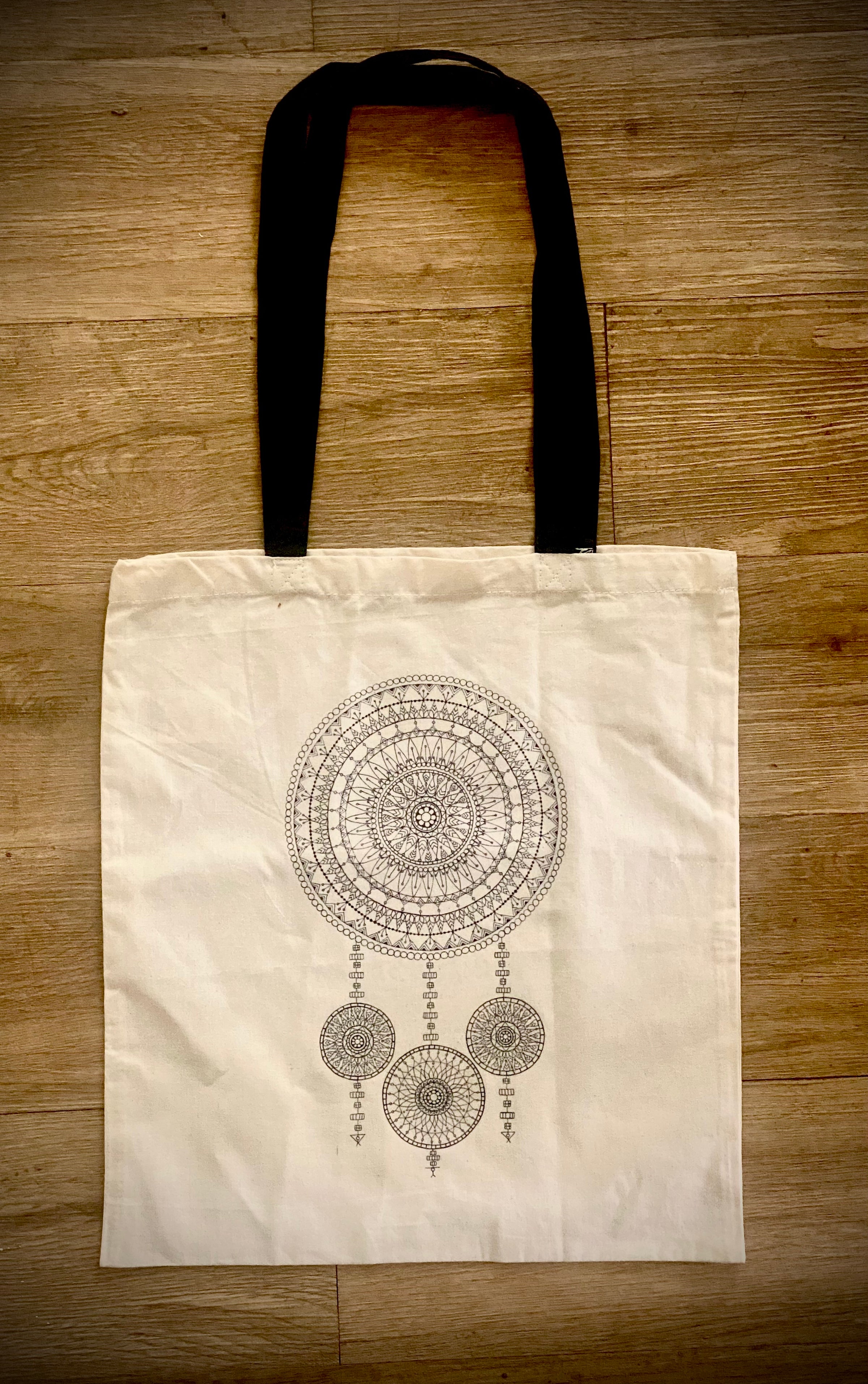 Mandala top tote bag